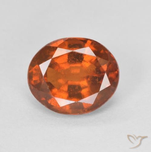1.91ct Naturale Arancia Fuoco Granato hessonite, Ovale, VVS-VS
