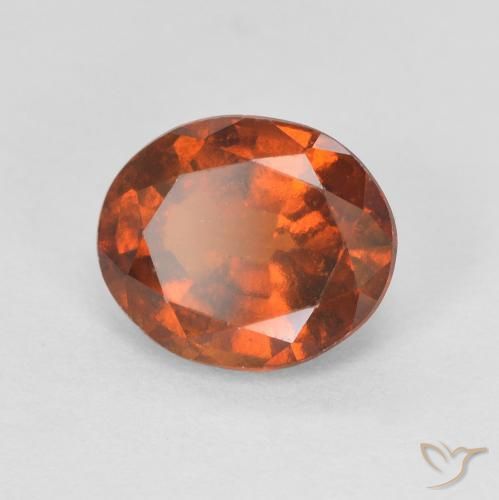 Granato hessonite Arancia Fuoco naturale da 1.91 ct, Ovale, VVS-VS