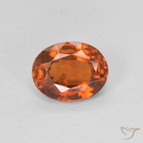 1.22ct Naturale Medium Dark-Orange Granato hessonite, Ovale, VVS-VS