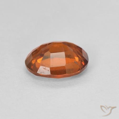 Granato hessonite Medium Dark-Orange naturale da 1.22 ct, Ovale, VVS-VS