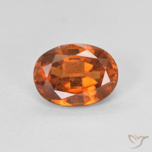 1.27ct Naturale Medium Dark-Orange Granato hessonite, Ovale, VVS-VS