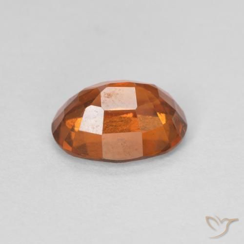 Granato hessonite Medium Dark-Orange naturale da 1.27 ct, Ovale, VVS-VS
