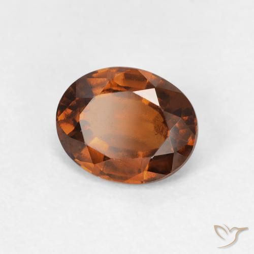 Granato hessonite Arancione scuro naturale da 1.40 ct, Ovale, VVS-VS