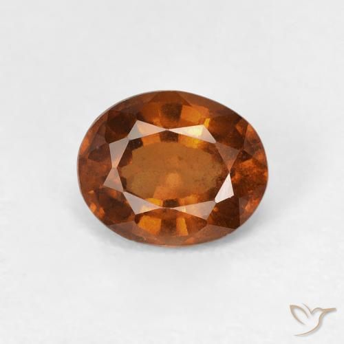 0.98ct Naturale Medium Dark-Orange Granato hessonite, Ovale, VVS-VS, Photo A