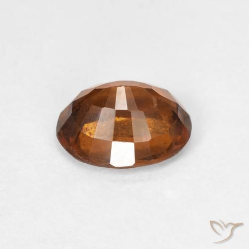 Granato hessonite Medium Dark-Orange naturale da 0.98 ct, Ovale, VVS-VS