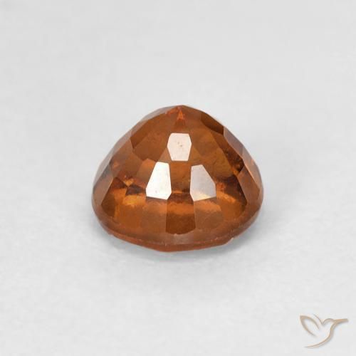 Granato hessonite Medium Dark-Orange naturale da 0.90 ct, Rotondo, VVS-VS