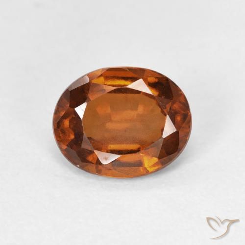 1.60ct Naturale Medium Dark-Orange Granato hessonite, Ovale, VVS-VS