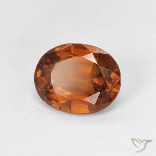 Granato hessonite Medium Dark-Orange naturale da 1.60 ct, Ovale, VVS-VS