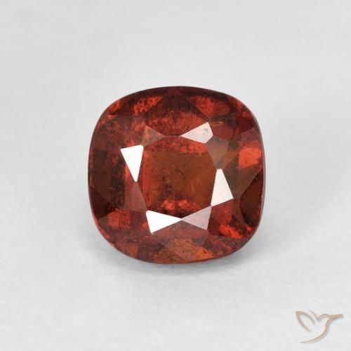 1.58ct Naturale Arancione scuro Granato hessonite, Cuscino, VS