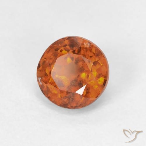 Granato hessonite Arancione scuro naturale da 1.10 ct, Rotondo, VS