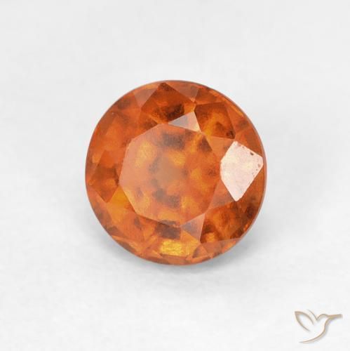 Granato hessonite Arancione scuro naturale da 1.01 ct, Rotondo, VS