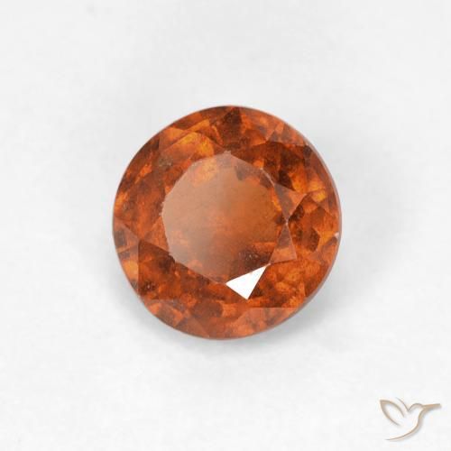 Granato hessonite Medium Dark-Orange naturale da 0.95 ct, Rotondo, VS
