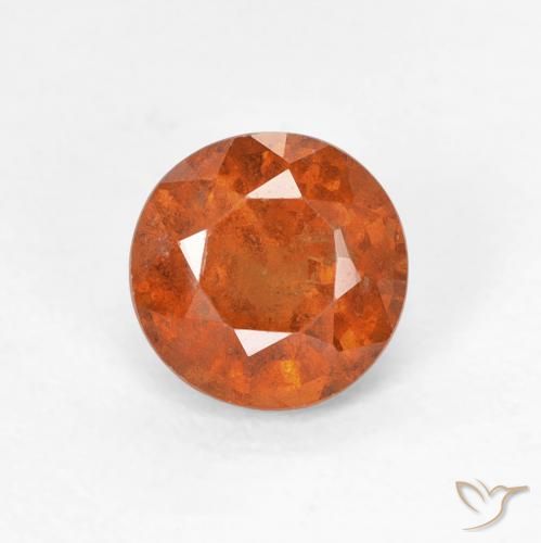 0.92ct Naturale Arancio Medio Granato hessonite, Rotondo, VS