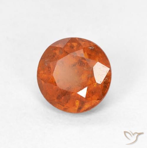 Granato hessonite Arancio Medio naturale da 0.92 ct, Rotondo, VS