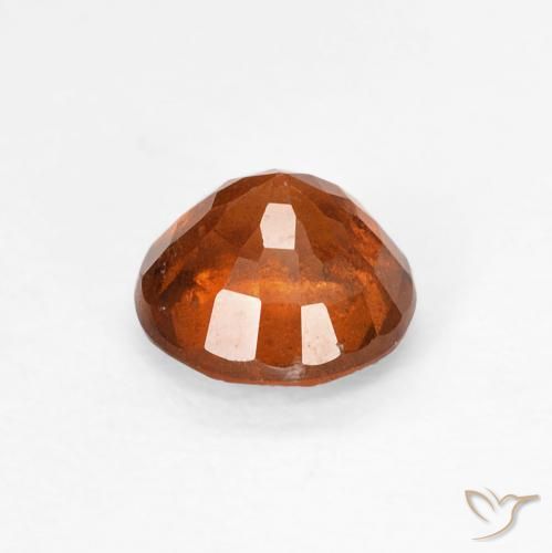 Granato hessonite Arancio Medio naturale da 0.92 ct, Rotondo, VS