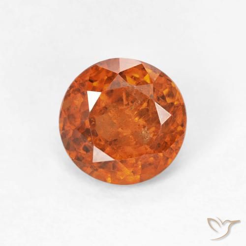 1.07ct Naturale Arancione scuro Granato hessonite, Rotondo, VS
