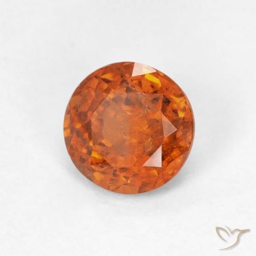 Granato hessonite Arancione scuro naturale da 1.07 ct, Rotondo, VS
