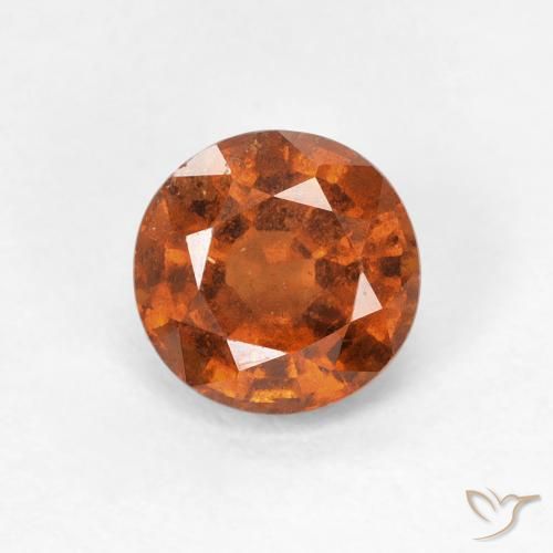 1.06ct Naturale Arancione scuro Granato hessonite, Rotondo, VS