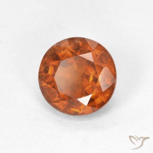 Granato hessonite Arancione scuro naturale da 1.06 ct, Rotondo, VS