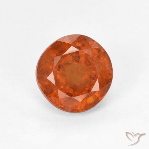 1.04ct Naturale Arancione scuro Granato hessonite, Rotondo, VS