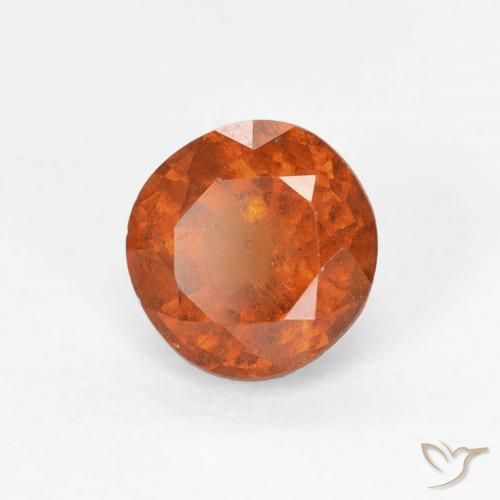 Granato hessonite Arancione scuro naturale da 1.04 ct, Rotondo, VS