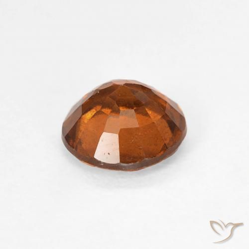 Granato hessonite Arancione scuro naturale da 0.81 ct, Rotondo, VS