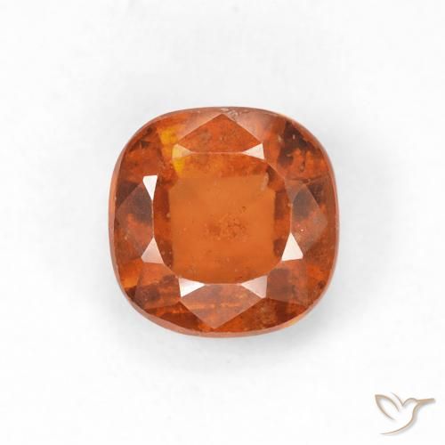 1.33ct Naturale Arancione scuro Granato hessonite, Cuscino, VS