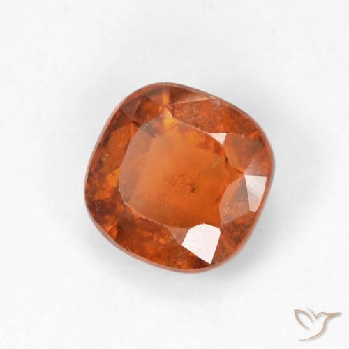 Granato hessonite Arancione scuro naturale da 1.33 ct, Cuscino, VS