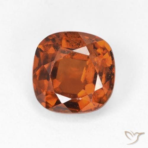 1.79ct Naturale Arancione Ambra Granato hessonite, Cuscino, VS