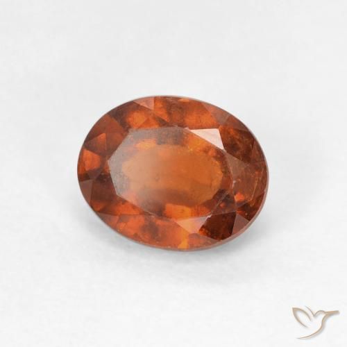 Granato hessonite Arancione scuro naturale da 1.37 ct, Ovale, VS