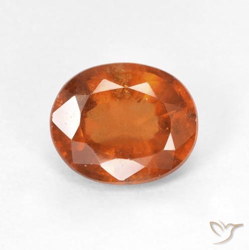 1.75ct Naturale Arancio Medio Granato hessonite, Ovale, VS