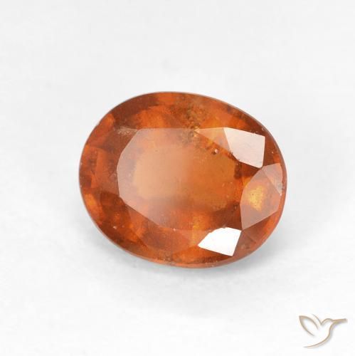 Granato hessonite Arancio Medio naturale da 1.75 ct, Ovale, VS