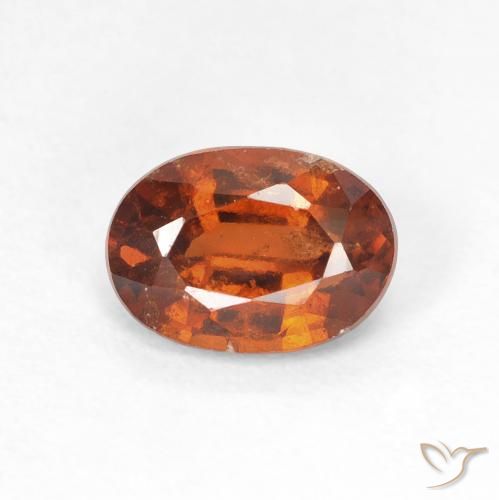 1.43ct Naturale Arancione Ambra Granato hessonite, Ovale, VS
