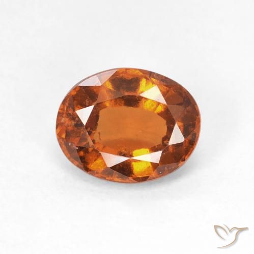 1.41ct Naturale Arancio Medio Granato hessonite, Ovale, VS