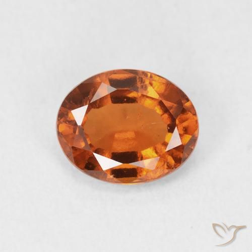 1.28ct Naturale Arancione scuro Granato hessonite, Ovale, VS