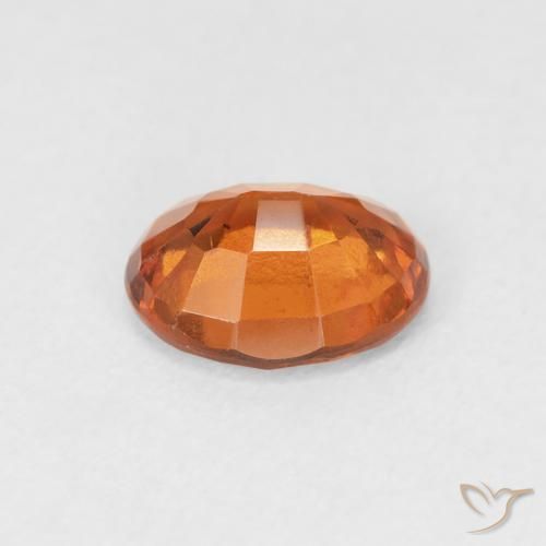 Granato hessonite Arancione scuro naturale da 1.28 ct, Ovale, VS