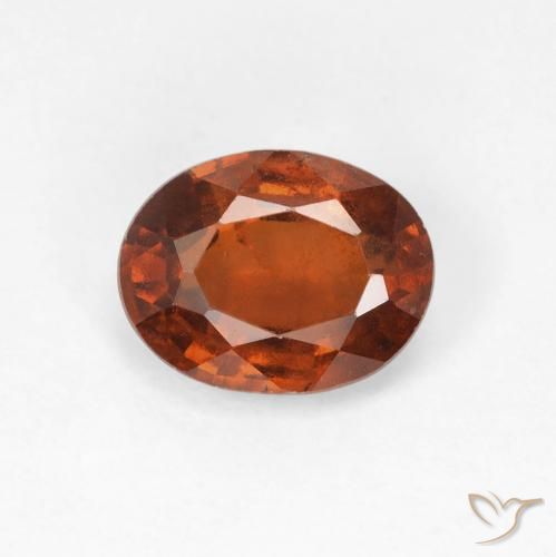 1.81ct Naturale Arancione scuro Granato hessonite, Ovale, VS
