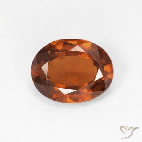 1.41ct Naturale Arancione Ambra Granato hessonite, Ovale, VS