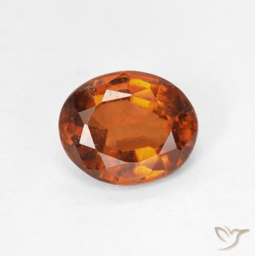 1.34ct Naturale Arancione scuro Granato hessonite, Ovale, VS