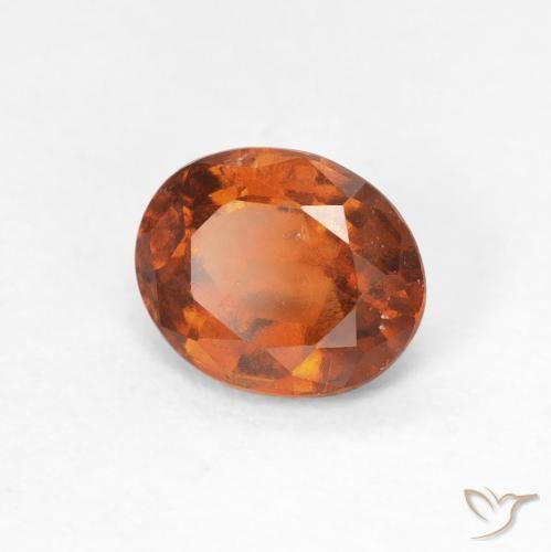 Granato hessonite Arancione scuro naturale da 1.34 ct, Ovale, VS