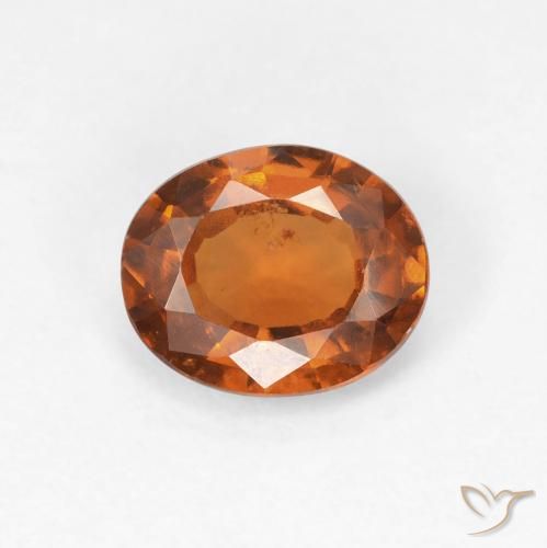 1.18ct Naturale Medium Dark-Orange Granato hessonite, Ovale, VS