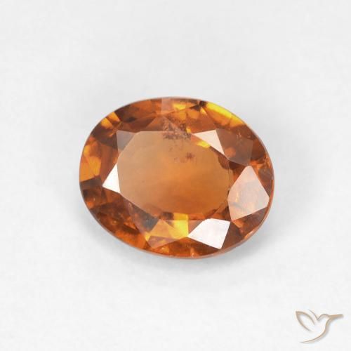 Granato hessonite Medium Dark-Orange naturale da 1.18 ct, Ovale, VS