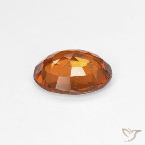 Granato hessonite Medium Dark-Orange naturale da 1.18 ct, Ovale, VS