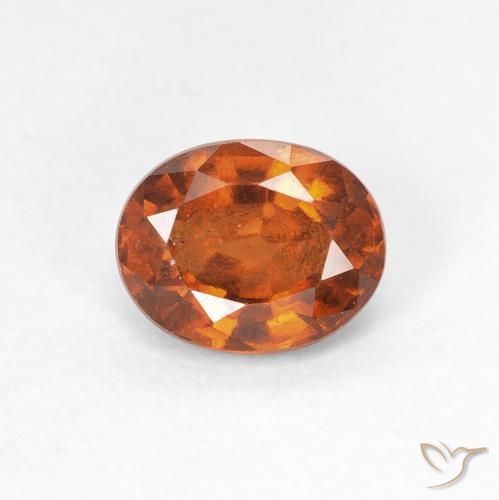 1.29ct Naturale Medium Dark-Orange Granato hessonite, Ovale, VS