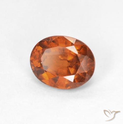 Granato hessonite Medium Dark-Orange naturale da 1.29 ct, Ovale, VS