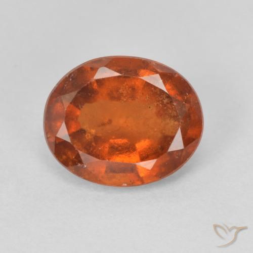 1.98ct Naturale Arancione scuro Granato hessonite, Ovale, VS