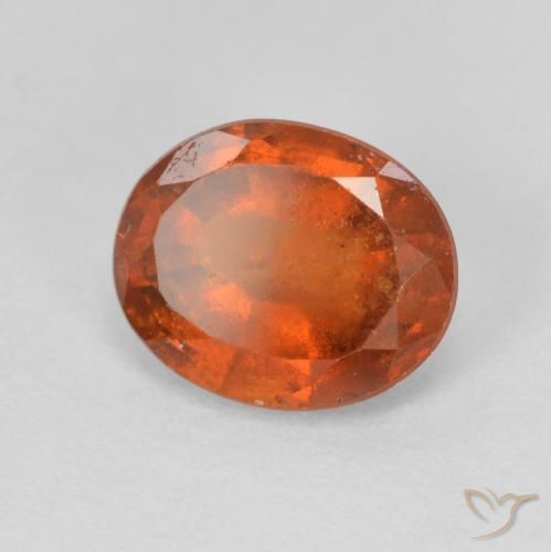 Granato hessonite Arancione scuro naturale da 1.98 ct, Ovale, VS