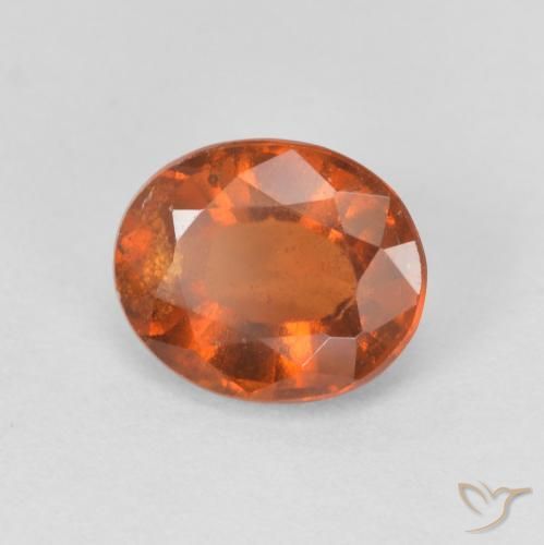 Granato hessonite Medium Dark-Orange naturale da 1.73 ct, Ovale, VS