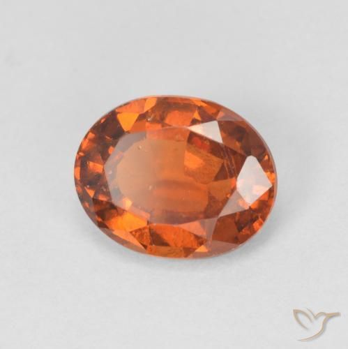 Granato hessonite Arancione rossastra naturale da 1.53 ct, Ovale, VS