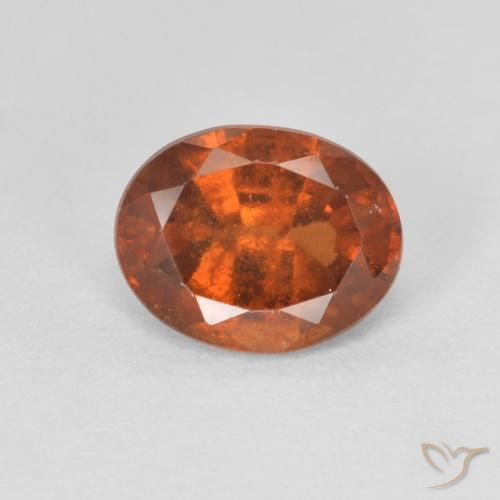 1.53ct Naturale Arancione scuro Granato hessonite, Ovale, VS